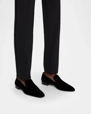 Christian Louboutin Men's Dandelion Velvet Loafers | Thumbnail 2 Christian Louboutin Men's Dandelion Velvet Loafers | Thumbnail 2