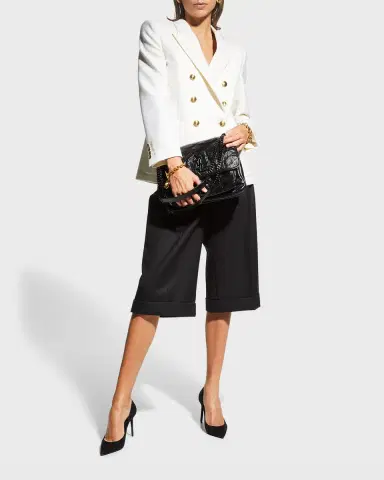 Saint Laurent Niki Medium Flap YSL Shoulder Bag in Crinkled Leather | Thumbnail 5 Saint Laurent Niki Medium Flap YSL Shoulder Bag in Crinkled Leather | Thumbnail 5