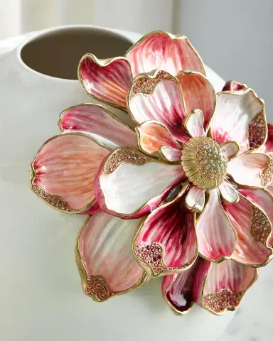 Jay Strongwater Magnolia Vase | Thumbnail 2 Jay Strongwater Magnolia Vase | Thumbnail 2