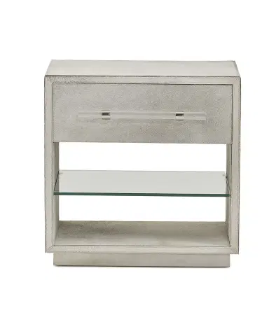 Interlude Home Cassian Hair on Hide Bedside Chest | Thumbnail 3 Interlude Home Cassian Hair on Hide Bedside Chest | Thumbnail 3