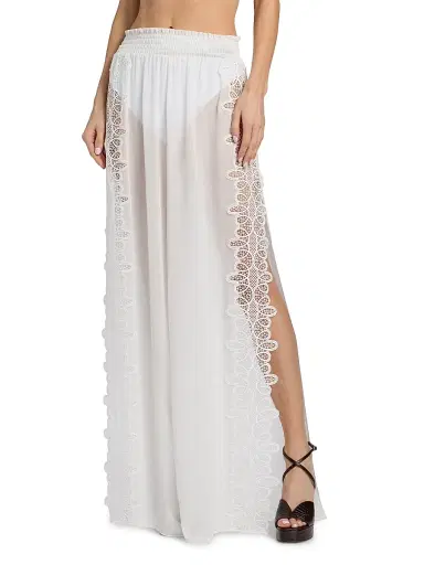 Ramy Brook Women's Athena Lace Wide-Leg Cover-Up Pants - White - Size XL | Thumbnail 3 Ramy Brook Women's Athena Lace Wide-Leg Cover-Up Pants - White - Size XL | Thumbnail 3