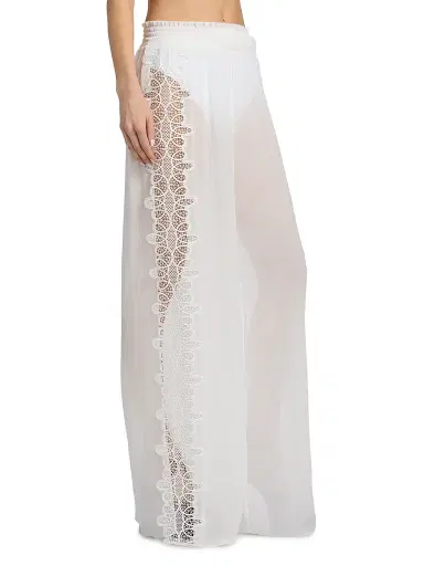 Ramy Brook Women's Athena Lace Wide-Leg Cover-Up Pants - White - Size XL | Thumbnail 4 Ramy Brook Women's Athena Lace Wide-Leg Cover-Up Pants - White - Size XL | Thumbnail 4