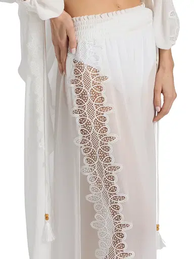 Ramy Brook Women's Athena Lace Wide-Leg Cover-Up Pants - White - Size XL | Thumbnail 6 Ramy Brook Women's Athena Lace Wide-Leg Cover-Up Pants - White - Size XL | Thumbnail 6