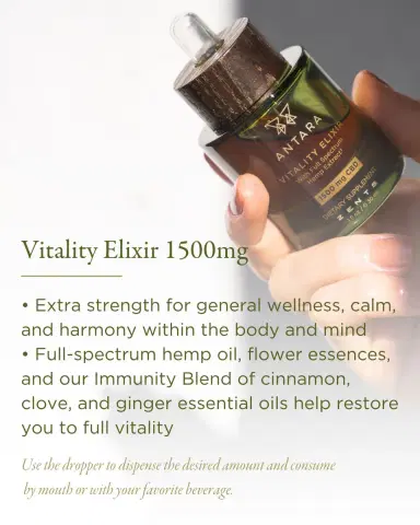 Zents 1 oz. ANTARA Vitality Elixir with 1500 mg CBD | Thumbnail 3 Zents 1 oz. ANTARA Vitality Elixir with 1500 mg CBD | Thumbnail 3