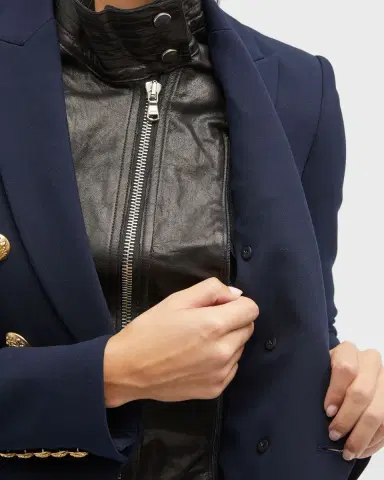 Veronica Beard Lamb Leather Moto Dickey | Thumbnail 5 Veronica Beard Lamb Leather Moto Dickey | Thumbnail 5
