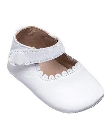 Elephantito Girl's Scalloped Leather Mary Jane | Thumbnail 1 Elephantito Girl's Scalloped Leather Mary Jane | Thumbnail 1