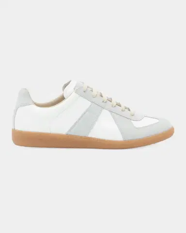 Maison Margiela Men 's Replica Leather Low-Top Sneakers | Thumbnail 3 Maison Margiela Men 's Replica Leather Low-Top Sneakers | Thumbnail 3