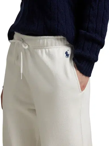 Polo Ralph Lauren Women's Drawstring Fleece Wide-Leg Sweatpants - White | Thumbnail 5 Polo Ralph Lauren Women's Drawstring Fleece Wide-Leg Sweatpants - White | Thumbnail 5