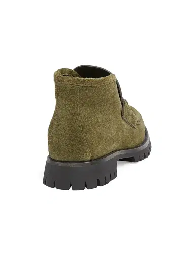 Gucci Women's Sylke Suede Booties - Bottle | Thumbnail 3 Gucci Women's Sylke Suede Booties - Bottle | Thumbnail 3