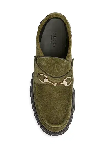 Gucci Women's Sylke Suede Booties - Bottle | Thumbnail 4 Gucci Women's Sylke Suede Booties - Bottle | Thumbnail 4