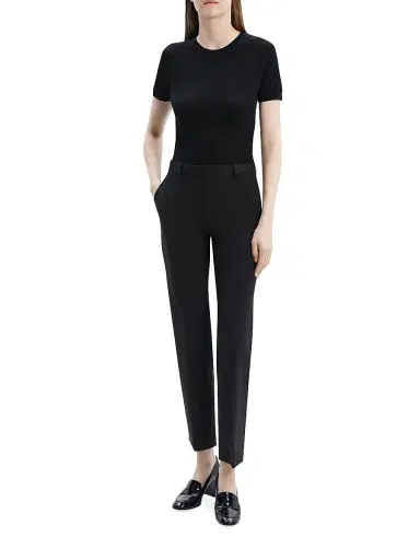 Theory Women's Treeca Classic Slim-Fit Trousers - Black | Thumbnail 2 Theory Women's Treeca Classic Slim-Fit Trousers - Black | Thumbnail 2