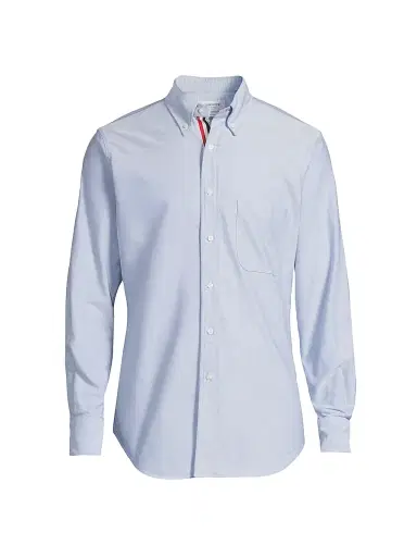 Thom Browne Men's Classic Cotton Oxford Shirt - Light Blue | Thumbnail 1 Thom Browne Men's Classic Cotton Oxford Shirt - Light Blue | Thumbnail 1
