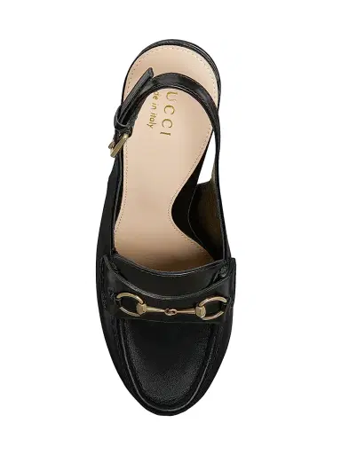 Gucci Women's Horsebit Loafer 145MM Platform Slingback Pumps - Black | Thumbnail 4 Gucci Women's Horsebit Loafer 145MM Platform Slingback Pumps - Black | Thumbnail 4