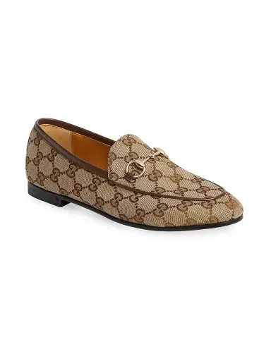 Gucci Women's New Jordaan Logo Loafers - Beige Ebony | Thumbnail 2 Gucci Women's New Jordaan Logo Loafers - Beige Ebony | Thumbnail 2