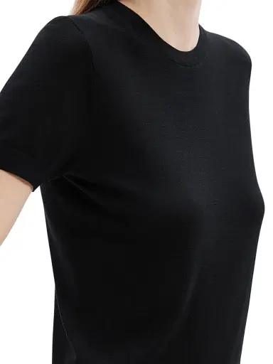 Theory Women's Basic Merino Wool T-Shirt - Black | Thumbnail 6 Theory Women's Basic Merino Wool T-Shirt - Black | Thumbnail 6