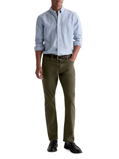 AG Jeans Men's Everett Twill Slim-Straight Pants - Sulfur Fern Springs | Thumbnail 2 AG Jeans Men's Everett Twill Slim-Straight Pants - Sulfur Fern Springs | Thumbnail 2
