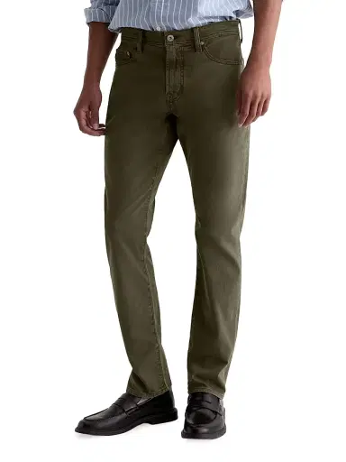 AG Jeans Men's Everett Twill Slim-Straight Pants - Sulfur Fern Springs | Thumbnail 4 AG Jeans Men's Everett Twill Slim-Straight Pants - Sulfur Fern Springs | Thumbnail 4