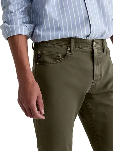 AG Jeans Men's Everett Twill Slim-Straight Pants - Sulfur Fern Springs | Thumbnail 7 AG Jeans Men's Everett Twill Slim-Straight Pants - Sulfur Fern Springs | Thumbnail 7