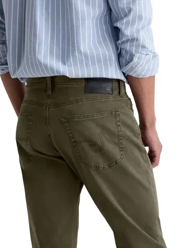 AG Jeans Men's Everett Twill Slim-Straight Pants - Sulfur Fern Springs | Thumbnail 8 AG Jeans Men's Everett Twill Slim-Straight Pants - Sulfur Fern Springs | Thumbnail 8