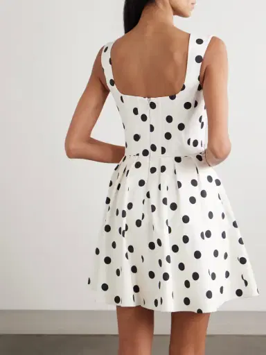 Rebecca Vallance Maisie Pleated Polka-dot Cotton-blend Poplin Mini Dress | Thumbnail 3 Rebecca Vallance Maisie Pleated Polka-dot Cotton-blend Poplin Mini Dress | Thumbnail 3