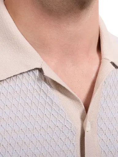 Bugatchi Men's Honeycomb-Knit Cotton Short-Sleeve Sweater | Thumbnail 5 Bugatchi Men's Honeycomb-Knit Cotton Short-Sleeve Sweater | Thumbnail 5
