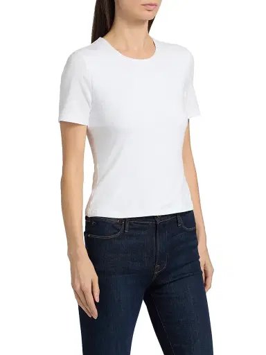 Veronica Beard Women's Benedict Slim-Fit T-Shirt - White - Size Large | Thumbnail 4 Veronica Beard Women's Benedict Slim-Fit T-Shirt - White - Size Large | Thumbnail 4