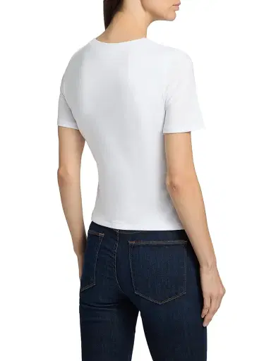 Veronica Beard Women's Benedict Slim-Fit T-Shirt - White - Size Large | Thumbnail 5 Veronica Beard Women's Benedict Slim-Fit T-Shirt - White - Size Large | Thumbnail 5