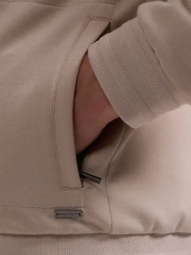 Bugatchi Men's Soft Touch Bomber Jacket - Almond - Size XXL | Thumbnail 6 Bugatchi Men's Soft Touch Bomber Jacket - Almond - Size XXL | Thumbnail 6