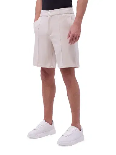 Bugatchi Men's Pleated Soft Touch Shorts - Almond | Thumbnail 3 Bugatchi Men's Pleated Soft Touch Shorts - Almond | Thumbnail 3
