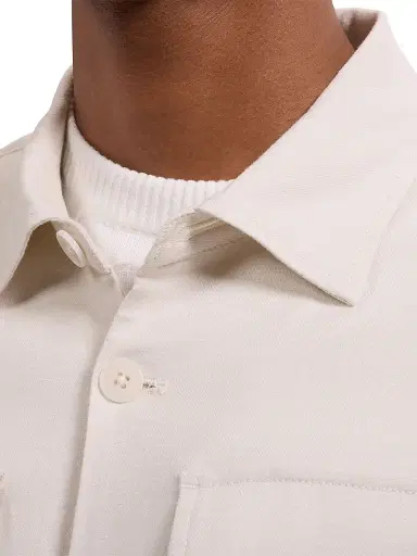 Bugatchi Men's Linen-Blend Shirt Jacket - Ivory - Size Large | Thumbnail 5 Bugatchi Men's Linen-Blend Shirt Jacket - Ivory - Size Large | Thumbnail 5