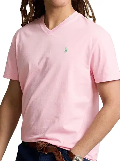 Polo Ralph Lauren Men's Logo Cotton T-Shirt - Garden Pink | Thumbnail 5 Polo Ralph Lauren Men's Logo Cotton T-Shirt - Garden Pink | Thumbnail 5