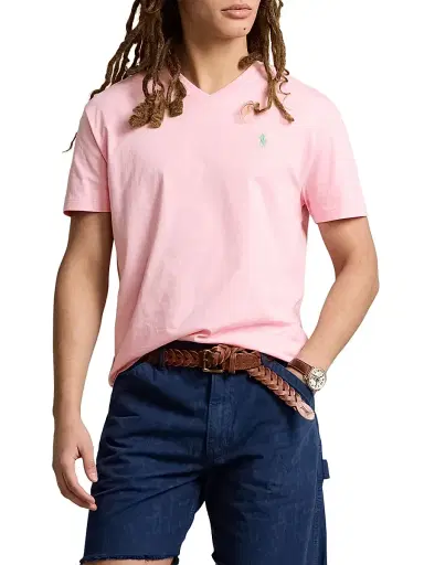 Polo Ralph Lauren Men's Logo Cotton T-Shirt - Garden Pink | Thumbnail 6 Polo Ralph Lauren Men's Logo Cotton T-Shirt - Garden Pink | Thumbnail 6