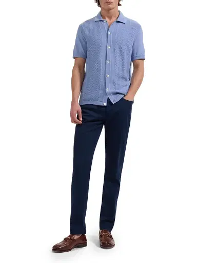 Bugatchi Men's Button-Front Cotton Sweater - Air Blue | Thumbnail 2 Bugatchi Men's Button-Front Cotton Sweater - Air Blue | Thumbnail 2