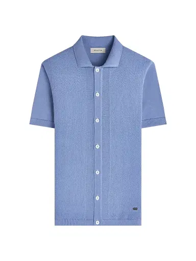Bugatchi Men's Button-Front Cotton Sweater - Air Blue | Thumbnail 1 Bugatchi Men's Button-Front Cotton Sweater - Air Blue | Thumbnail 1
