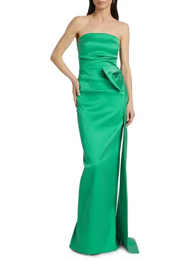 Teri Jon by Rickie Freeman Women's Strapless Bow Gown | Thumbnail 2 Teri Jon by Rickie Freeman Women's Strapless Bow Gown | Thumbnail 2