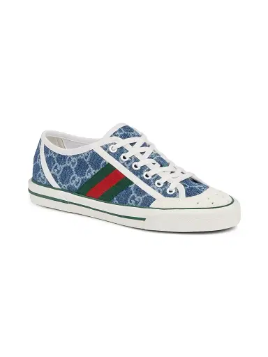 Gucci Women's Tennis 1977 Denim Low-Top Sneakers - Medium Blue | Thumbnail 2 Gucci Women's Tennis 1977 Denim Low-Top Sneakers - Medium Blue | Thumbnail 2