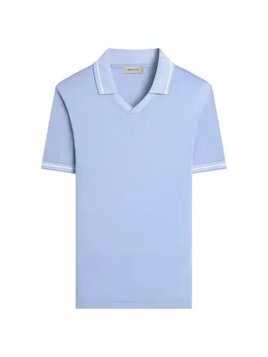 Bugatchi Men's Johnny Collar Polo Shirt | Thumbnail 1 Bugatchi Men's Johnny Collar Polo Shirt | Thumbnail 1