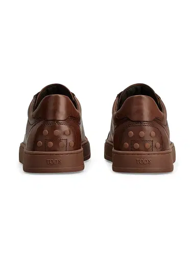 Tod's Men's Leather Low-Top Sneakers - Dark Brown | Thumbnail 3 Tod's Men's Leather Low-Top Sneakers - Dark Brown | Thumbnail 3