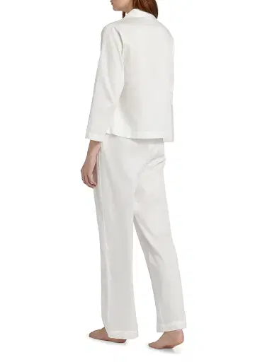 Natori Women's Essentials Embroidered Cotton Sateen Pajamas | Thumbnail 5 Natori Women's Essentials Embroidered Cotton Sateen Pajamas | Thumbnail 5