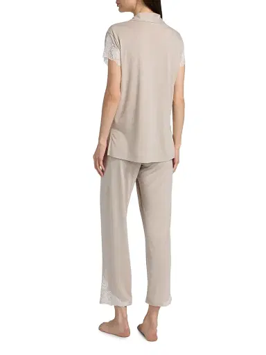 Natori Women's 2-PieceLux Shangrila Pajama Set - Heather Cashmere - Size XL | Thumbnail 5 Natori Women's 2-PieceLux Shangrila Pajama Set - Heather Cashmere - Size XL | Thumbnail 5