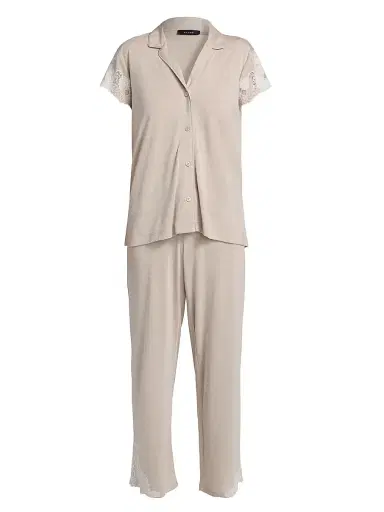 Natori Women's 2-PieceLux Shangrila Pajama Set - Heather Cashmere - Size XL | Thumbnail 1 Natori Women's 2-PieceLux Shangrila Pajama Set - Heather Cashmere - Size XL | Thumbnail 1