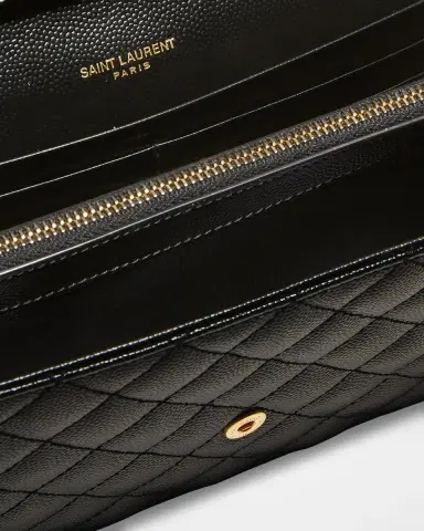 Saint Laurent Envelope Triquilt YSL Crossbody in Grained Leather | Thumbnail 3 Saint Laurent Envelope Triquilt YSL Crossbody in Grained Leather | Thumbnail 3