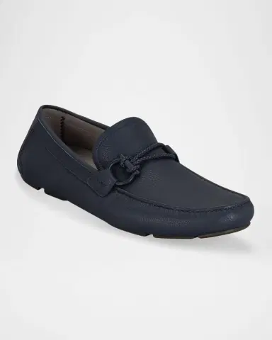 Ferragamo Men 's Front 4 Leather Drivers | Thumbnail 2 Ferragamo Men 's Front 4 Leather Drivers | Thumbnail 2
