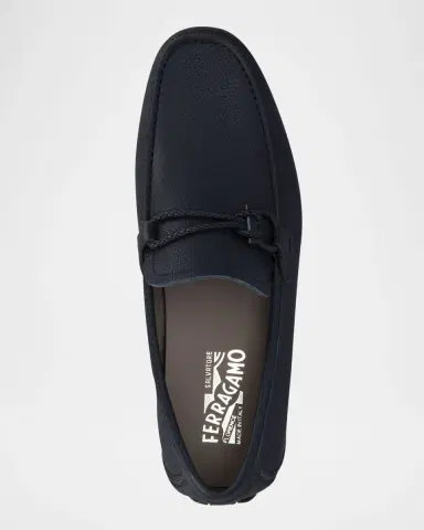 Ferragamo Men 's Front 4 Leather Drivers | Thumbnail 5 Ferragamo Men 's Front 4 Leather Drivers | Thumbnail 5