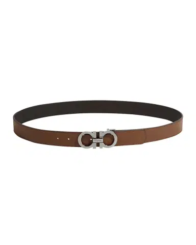 Ferragamo Men's Gancini Reversible Pebbled Leather Belt | Thumbnail 2 Ferragamo Men's Gancini Reversible Pebbled Leather Belt | Thumbnail 2
