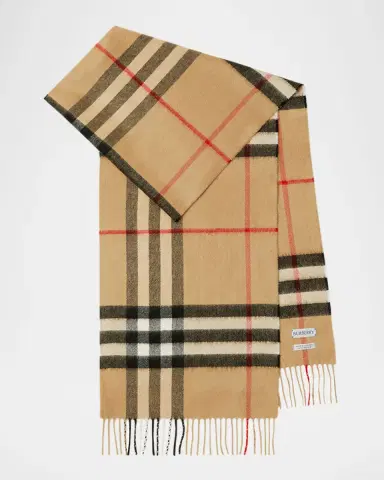 Burberry Giant Check Cashmere Scarf | Thumbnail 4 Burberry Giant Check Cashmere Scarf | Thumbnail 4