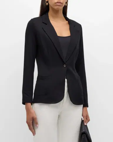 Majestic Filatures French Terry One-Button Blazer | Thumbnail 3 Majestic Filatures French Terry One-Button Blazer | Thumbnail 3