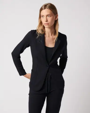 Majestic Filatures French Terry One-Button Blazer | Thumbnail 4 Majestic Filatures French Terry One-Button Blazer | Thumbnail 4