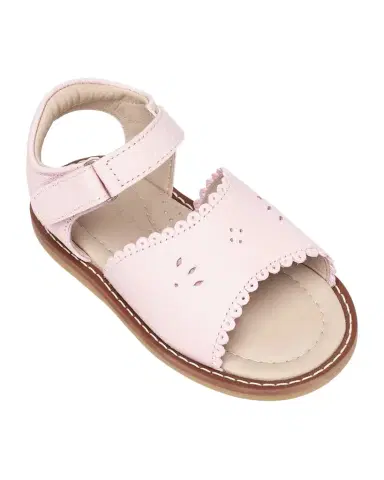 Elephantito Girls ' Classic Leather Scalloped Sandal, Toddler/Kids | Thumbnail 1 Elephantito Girls ' Classic Leather Scalloped Sandal, Toddler/Kids | Thumbnail 1