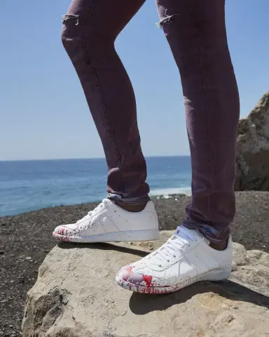 Maison Margiela Men's Replica Paint-Splatter Sneakers | Thumbnail 4 Maison Margiela Men's Replica Paint-Splatter Sneakers | Thumbnail 4